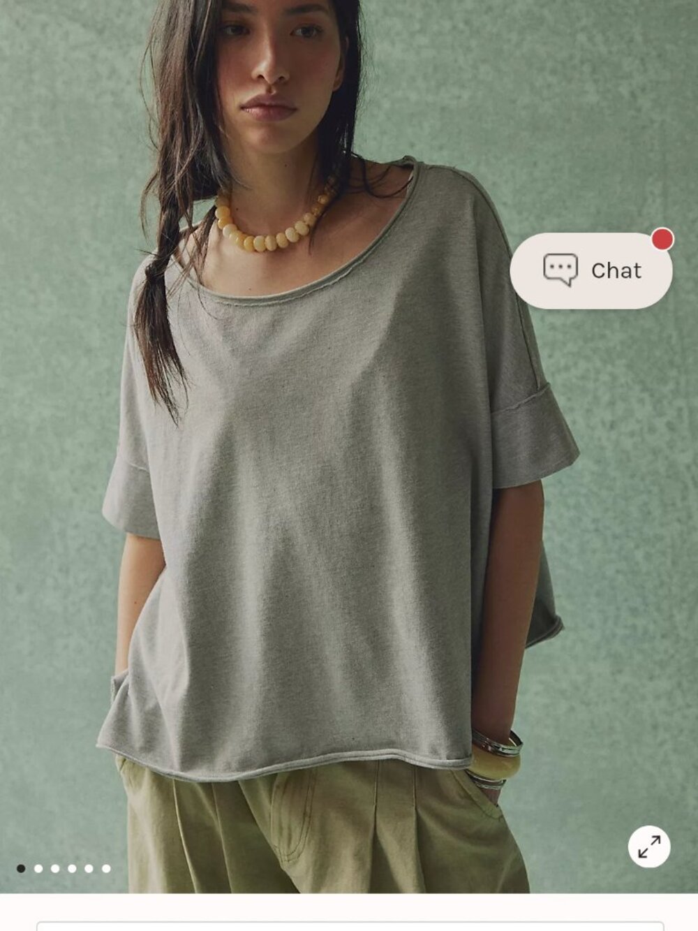 We The Free Rex Oversized Cotton Tee, Size Small